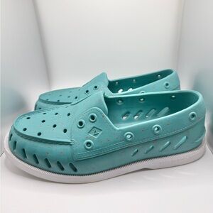 Sperry Float Topsider Boat Shoes in Speckle Teal Unisex Men’s 5/Women’s 7